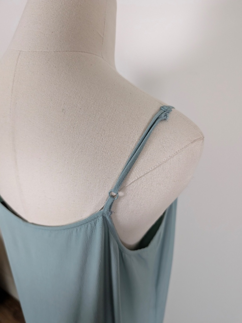 Eileen Fisher ELM Tencel Viscose Crepe Sundress Dress Size Large Seafoam Green - Picture 8 of 16